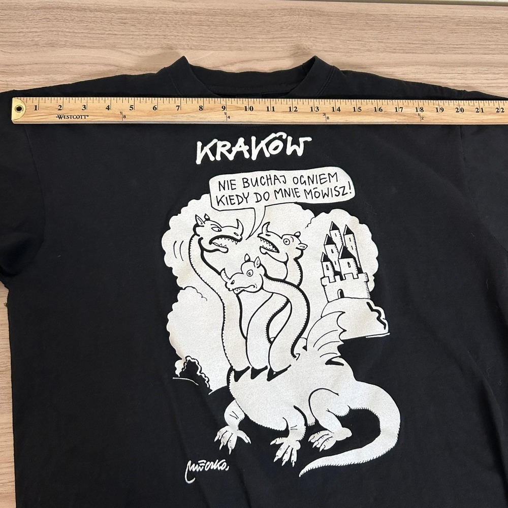 Top-Tex Krakow Dragon‎ Graphic T-Shirt Black XL - Picture 5 of 9